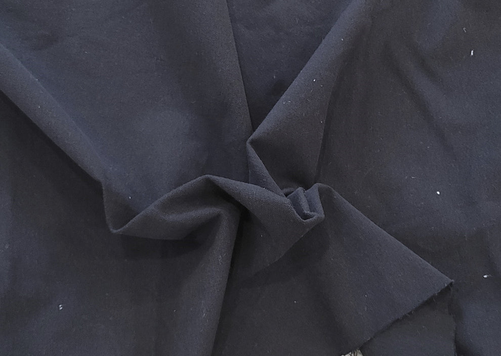 1 Yard Midnight Navy Cotton Twill Spandex Durable Stretch Fabric for Workwear, Uniforms & Utility Projects 54 Inch Width