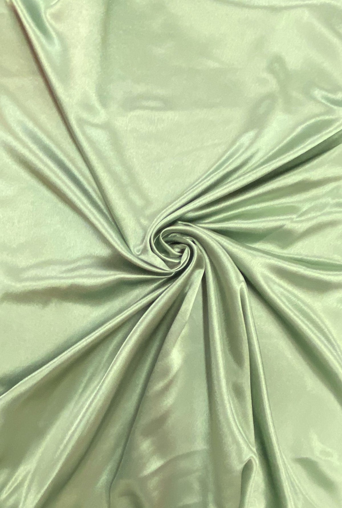 Crepe Satin Polyester Fabric - Sage, 58" Width (1 Yard)