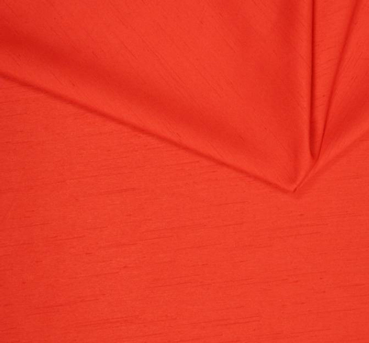 1 Yard Shantung Slub Solid Orange Fabric 58/60 Inches Wide