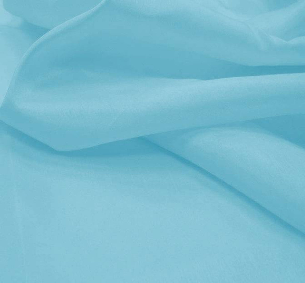 1 Yard Count Shantung Slub Fabric LT Teal Drapery Material Silk Like Soft Polyester 58/60 Inches Width