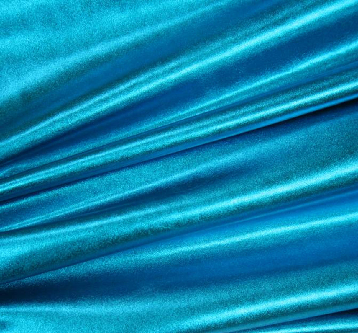 1 Yard Stretch Poly Spandex Foil Fabric Turquoise Apparel Dance Costume Material 58/60 Inches Width