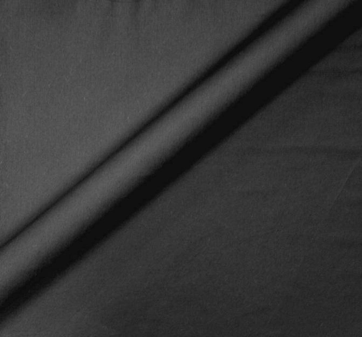 1 Yard Stretch Cotton Poplin Fabric Black Lightweight Material for Uniforms Shirts and Dresses 48/50 Inches Width