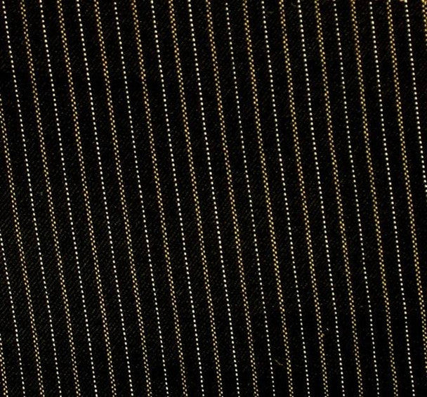 1 Yard Stretch Stripe Suiting Fabric Black Khaki Color 44/45" Width Apparel Fabric