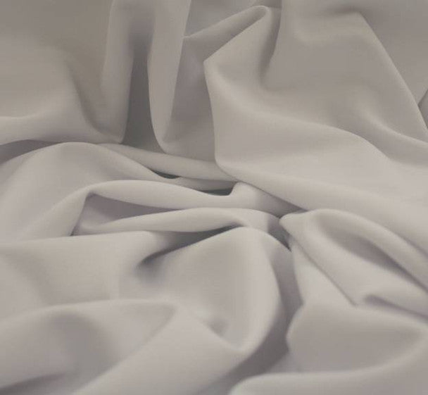 1 Yard White Polyester Rayon Spandex Tropical Stretch Fabric, 57/58?
