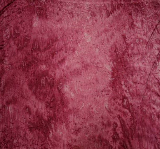 1 Yard Burgundy Crushed Velour Tie Dye Fabric Plush 58/60" Wide Velvet for Crafts, Backdrops & Fashion