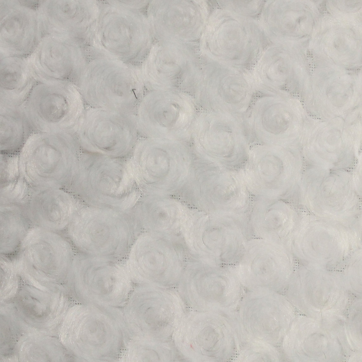 1 Yard White Minky Rosebud Fabric 58/60" Width Rose Swirl Embossed