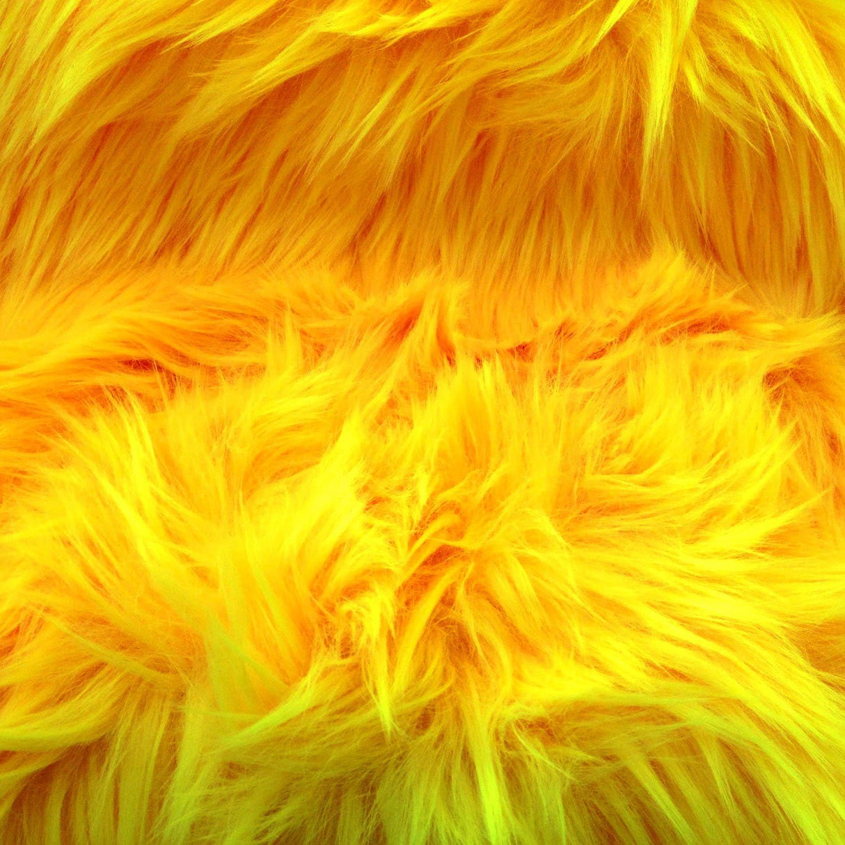 Dark Yellow Faux Fur Fabric 1 Yard Luxury Shaggy Soft Decorative Craft Upholstery Home Décor