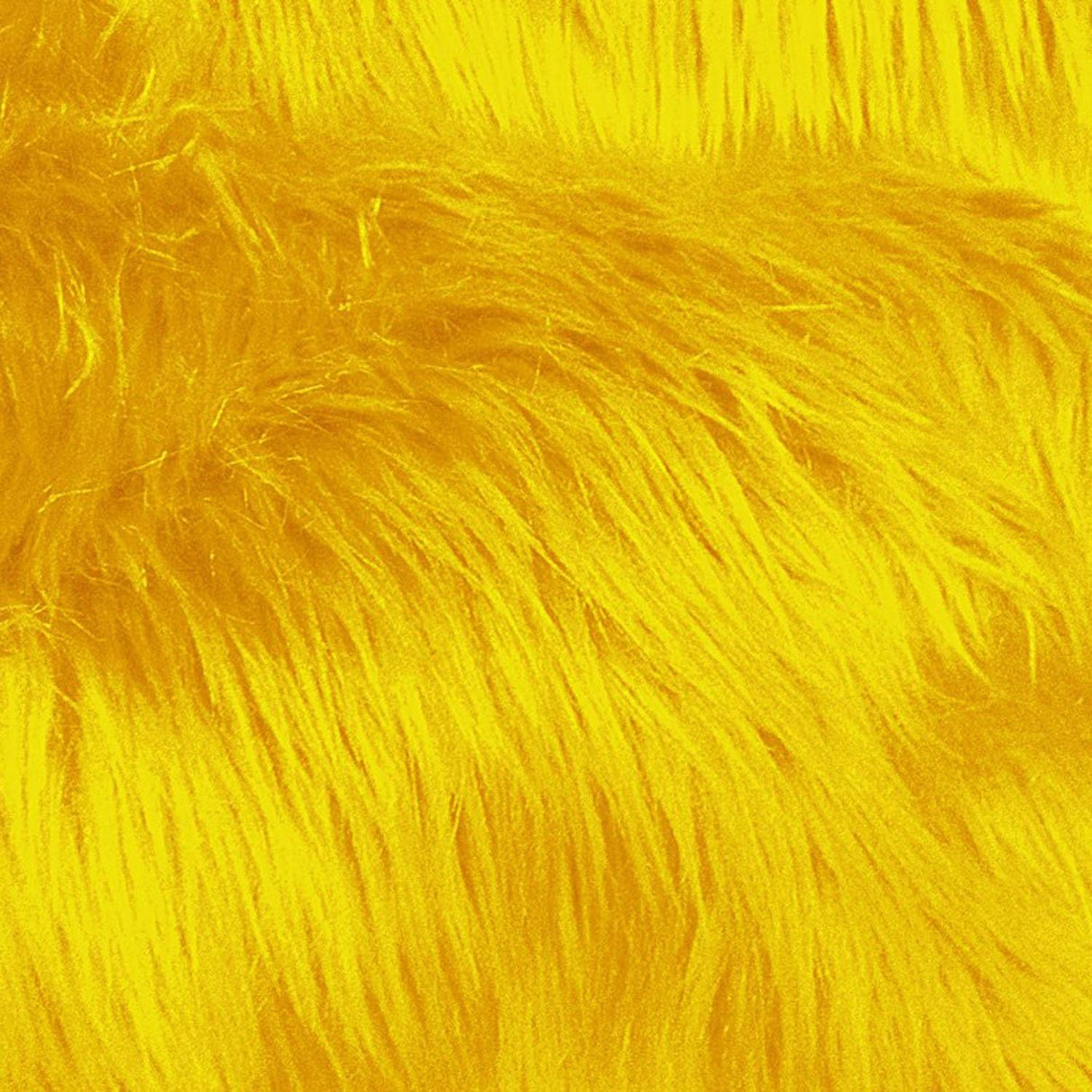 Yellow Faux Fur Fabric 1 Yard Luxury Shaggy Soft Decorative Craft Upholstery Home Décor