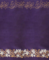 1 Yard Tiare & Swirls Glitter Double Border Fabric 36" x 60" Polyester