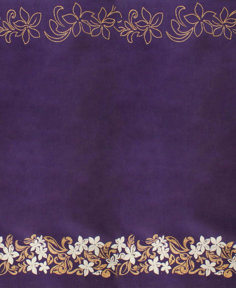 1 Yard Tiare & Swirls Glitter Double Border Fabric 36" x 60" Polyester