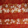 1 Yard 100% Polyester Tiare Garden Glitter Fabric with Plumeria Flowers 36" Cut
