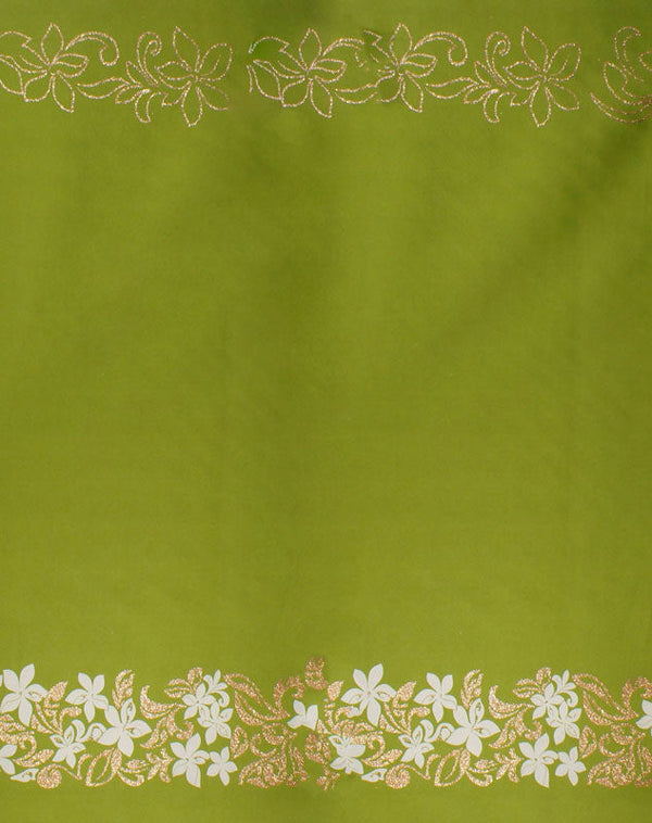 1 Yard Tiare & Swirls Glitter Double Border Fabric 36" x 60" Polyester