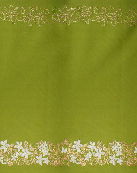 1 Yard Tiare & Swirls Glitter Double Border Fabric 36" x 60" Polyester