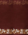 1 Yard Tiare & Swirls Glitter Double Border Fabric 36" x 60" Polyester