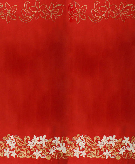 1 Yard Tiare & Swirls Glitter Double Border Fabric 36" x 60" Polyester