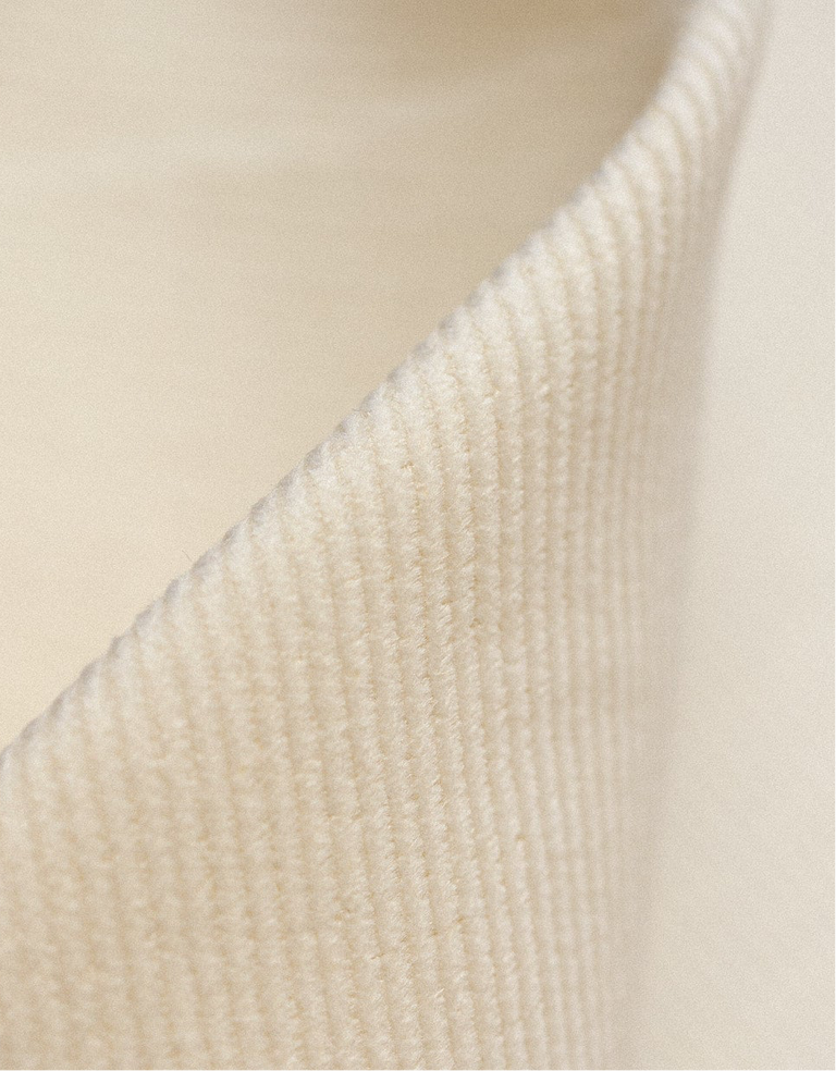 1 Yard Off-White Linen Cotton Blend Corduroy Durable Apparel Fabric 57" Width
