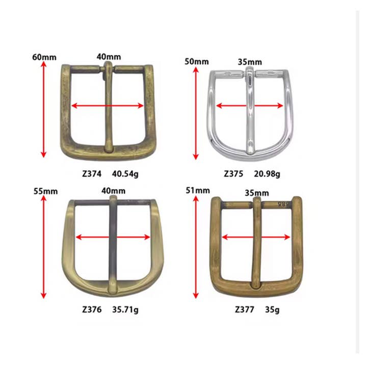 35-40mm Western Style Custom Metal Pin Belt Buckle