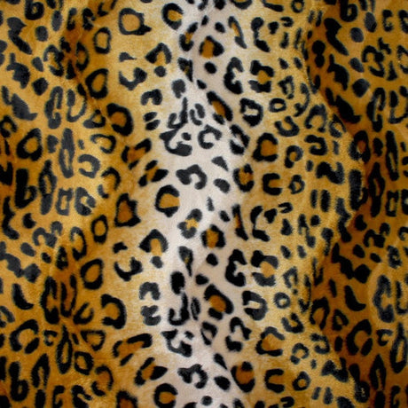 1 Yard Leopard Print Velboa Faux Fur 100% Polyester