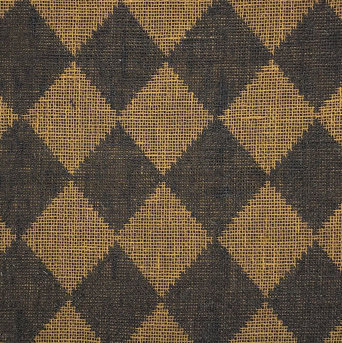 1 Yard Black Terracota Pure Linen Yarn-Dyed Quilted Mesh Fabric Midweight 65 Inch Width