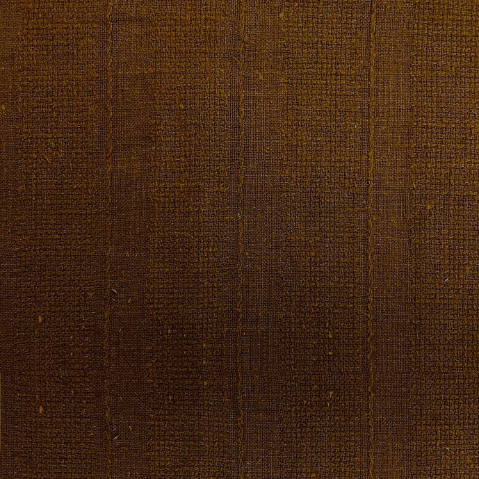1 Yard Brown Linen Cotton Jacquard Stripe Premium Sewing Fabric 53" Width