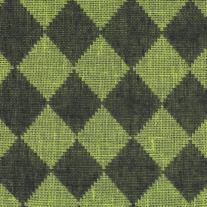 1 Yard Black Avocado Pure Linen Yarn-Dyed Quilted Mesh Fabric Midweight 65 Inch Width