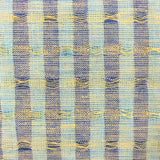 1 Yard Aqua Indigo Yellow Lithuanian Jacquard Linen Soft Durable Craft Fabric 65" Width