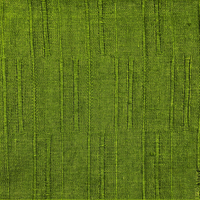 1 Yard Pure Linen Long Rice Jacquard Stripe Fabric Avocado Green 65 Inch Width