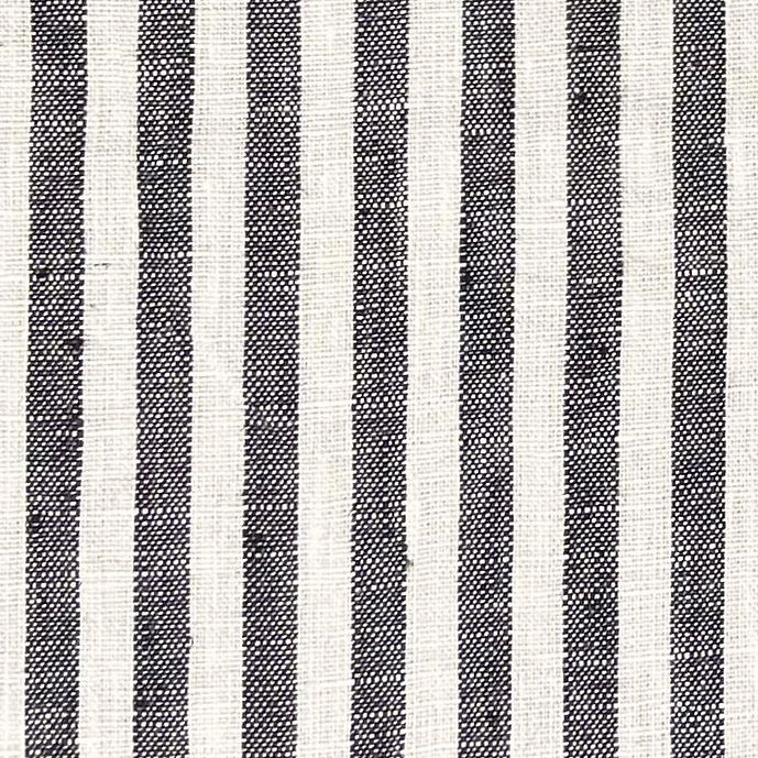 1 Yard Pure Linen Yarn Dyed 1/4 Inch Stripe Two Tone Natural Off Fabric 58 Inch White