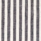 1 Yard Pure Linen Yarn Dyed 1/4 Inch Stripe Two Tone Natural Off Fabric 58 Inch White