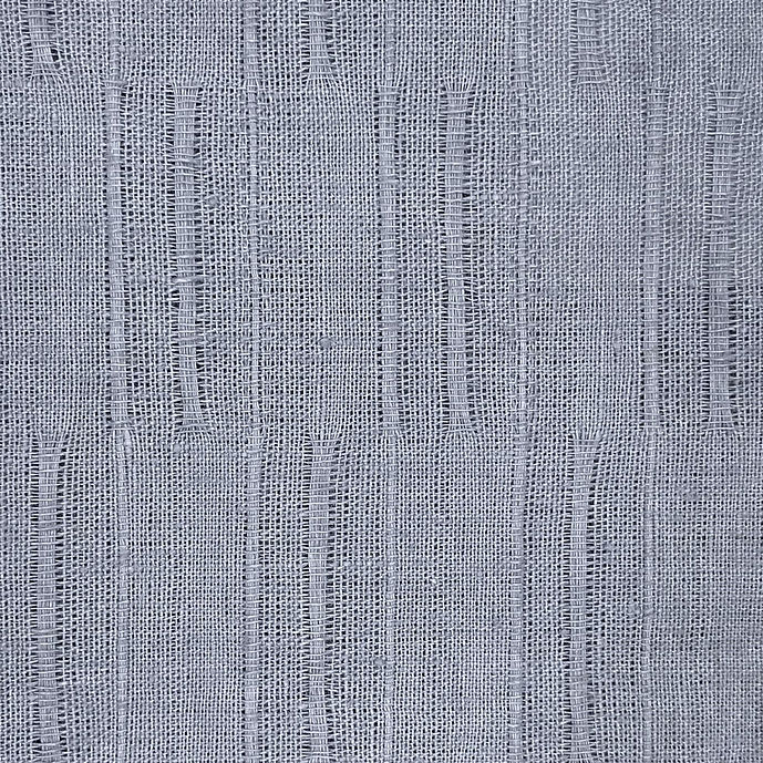 1 Yard Pure Linen Long Rice Stripe Jacquard Fabric Perry Blue 65 Inch Width