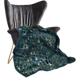 Metallic Golden Shimmery Faux Fur Blanket Luxurious Soft Throw & Quilt with Crystal Velvet Backing