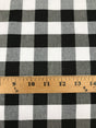 Black Gingham Checkered Poly Cotton Fabric - Black Gingham, 58/59" Width