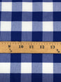 Royal Blue Gingham Checkered Poly Cotton Fabric - Gingham Checkered, 58/59" Width