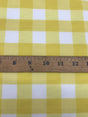 Yellow Gingham Checkered Poly Cotton Fabric - Yellow Gingham Checkered, 58/59" Width