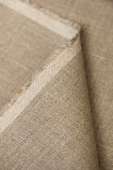 1 Yard Solid Natural Heavyweight Pure Linen Fabric 10.5 oz Flat 58 Inches Wide
