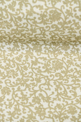1 Yard Old Europe Sage Print Pure Linen Fabric Heavyweight Printed 58 Inch Width