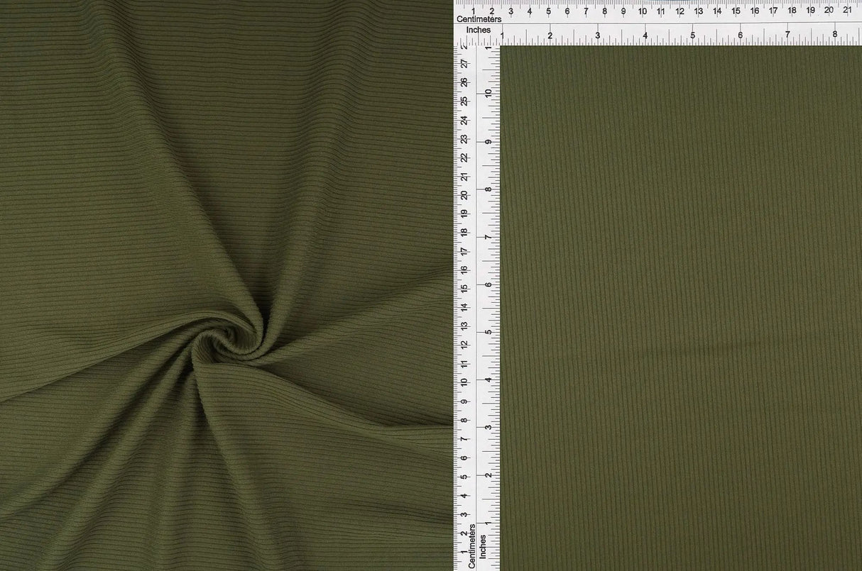 1 Yard 2x1 Yummy Rib Solid Knit Fabric, 58/60'' Wide Polyester Spandex Blend