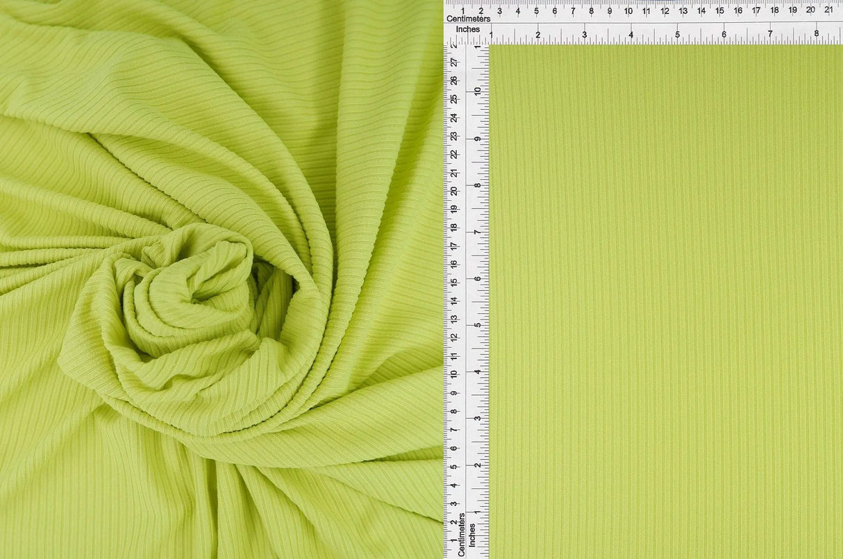 4x2 Rib Knit Fabric Soft Polyester Spandex Blend for Stylish Apparel Projects 58/60" Wide