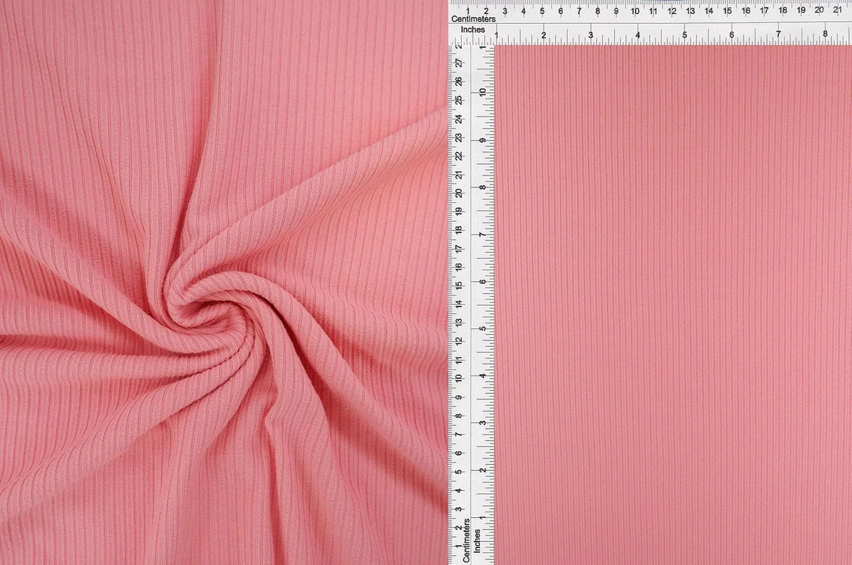 1 Yard 4x2 Yummy Rib Knit Fabric 170 GSM, 58/60'' Wide Polyester Spandex Blend