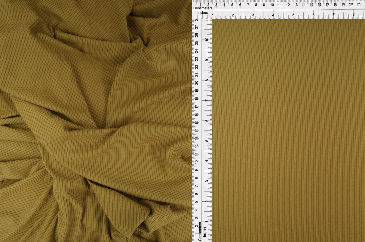 1 Yard 4x2 Yummy Rib Solid Knit Fabric, 58/60'' Wide Polyester Spandex Blend