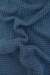 1 Yard Oversize Waffle Solid Knit Fabric 220 GSM, 54/56'' Wide Polyester Rayon Spandex Blend