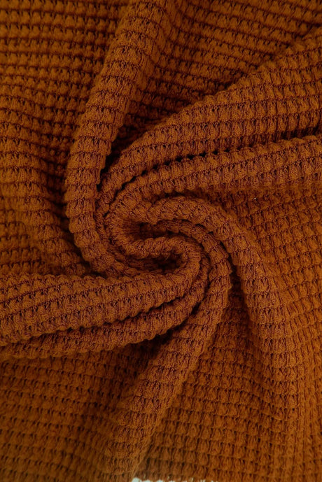 1 Yard Oversize Waffle Solid Stretch Knit Fabric 54 Inch Wide