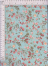 1 Yard Mint Floral Ditsy Chiffon Fabric Sheer Lightweight Hi Multi Polyester 56" Width