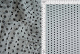 1 Yard Polyester Spandex Mesh Fabric Polka Dot Print Lightweight Stretch Soft 54" Width