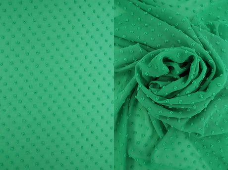 Solid Swiss Dot Chiffon Fabric 100% Polyester Lightweight Sheer 57/58" Wide