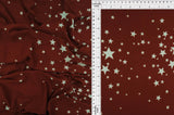 1 Yard Star Print DTY Brushed Knit Fabric Soft Stretch Polyester Spandex 58/60 Inches Wide