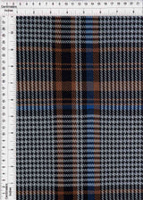 58/60" Double Knit Jacquard Plaid Fabric 90% Polyester 9% Rayon 1% Spandex 230 GSM by Yard