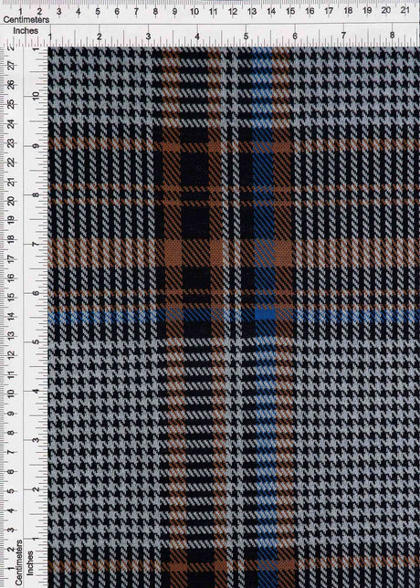 Double Knit Jacquard Plaid Fabric Stretch Polyester Rayon Spandex 58/60 Inches Wide