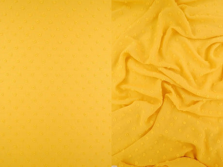Waffle Swiss Dot Chiffon Fabric 100% Polyester 59/60'' Wide