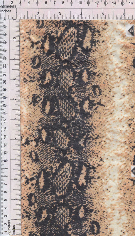 1 Yard Satin Snake Skin Print Fabric, 57/58'' Wide 100% Polyester